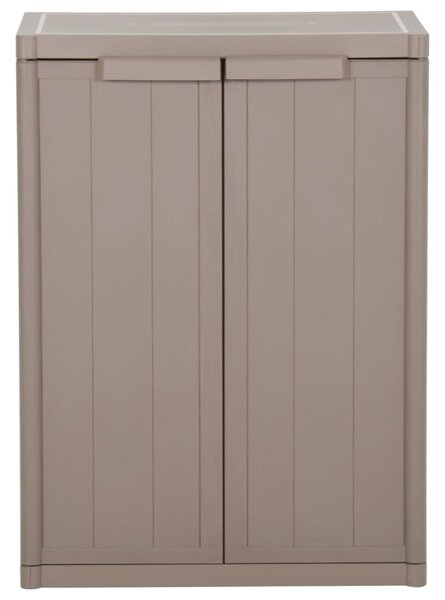 Garden Storage Cabinet Brown 65x45x88 cm PP Wood Look