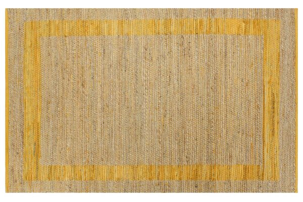 Handmade Rug Jute Yellow 160x230 cm