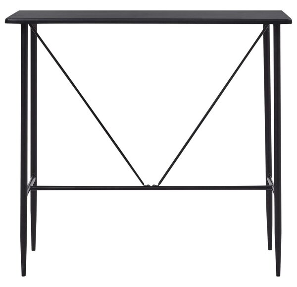 Bar Table Black 120x60x110 cm MDF