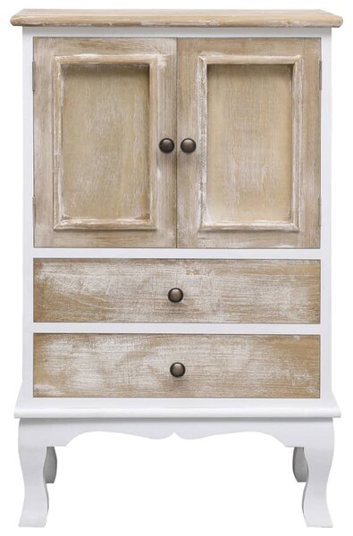 Drawer Cabinet White 50x30x80 cm Wood