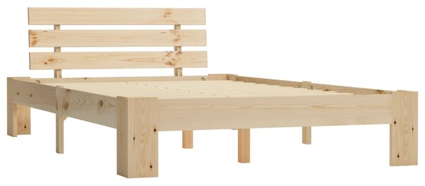 Bed Frame without Mattress 140x200cm Solid Wood Pine