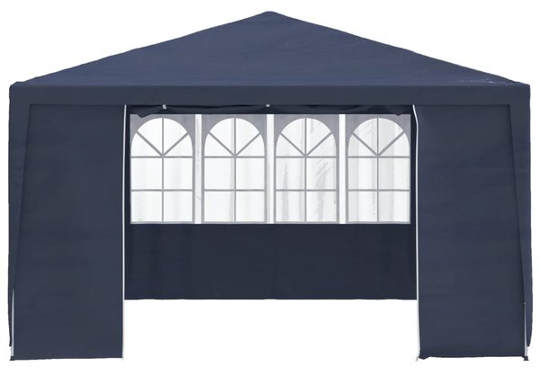 Professional Party Tent with Side Walls 4x4 m Blue 90 g/m?