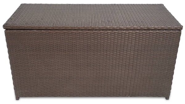 Garden Storage Box Brown 120x50x60 cm Poly Rattan