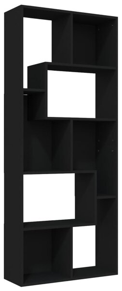 Book Cabinet Black 67x24x161 cm Engineered Wood