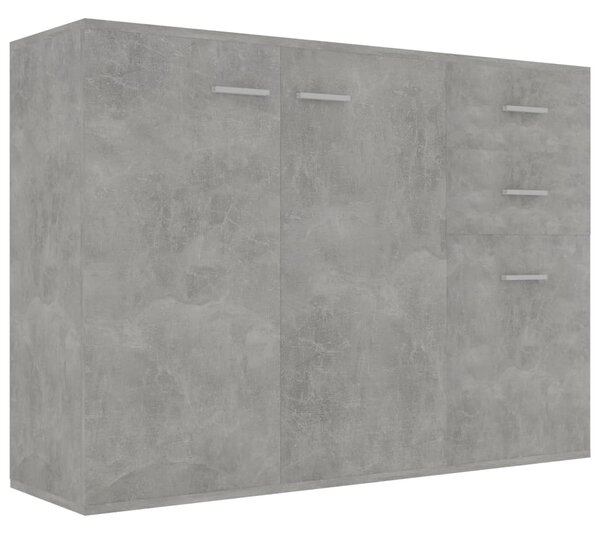 Sideboard Concrete Grey 105x30x75 cm Engineered Wood