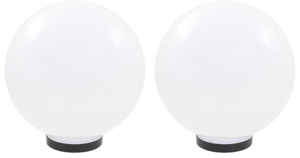 LED Bowl Lamps 2 pcs Spherical 30 cm PMMA