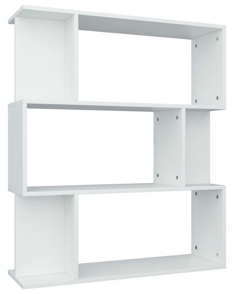 Book Cabinet/Room Divider White 80x24x96 cm Engineered Wood