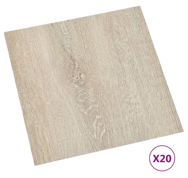 Self-adhesive Flooring Planks 20 pcs PVC 1.86 m² Beige