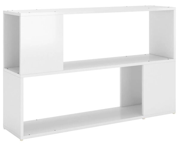 Book Cabinet High Gloss White 100x24x63 cm Engineered Wood