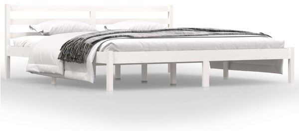 Bed Frame without Mattress 180x200cm White Super King Size