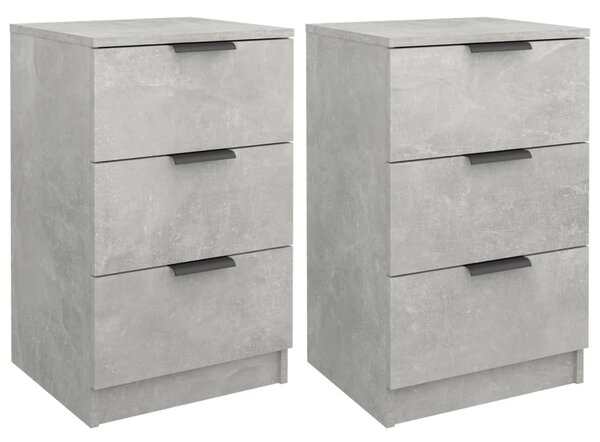 Bedside Cabinets 2 pcs Concrete Grey 40x36x65 cm