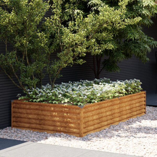 Garden Raised Bed 195x100x36 cm Corten Steel