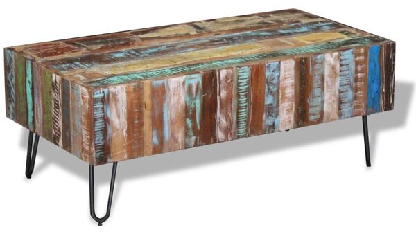 Coffee Table Solid Reclaimed Wood 100x50x38 cm