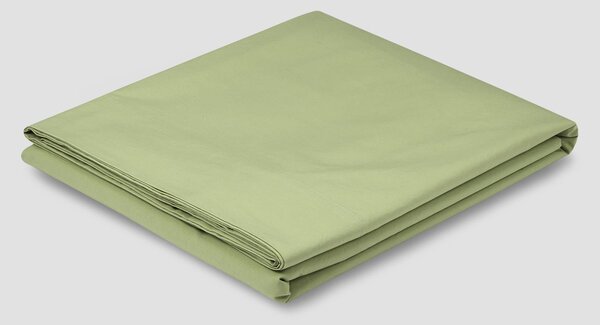 Pear Washed Cotton Percale Flat Sheet | Single | Piglet in Bed