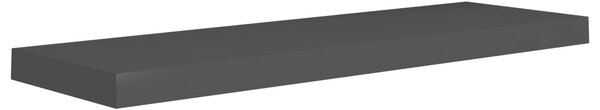 Floating Wall Shelf Black 80x23.5x3.8 cm MDF