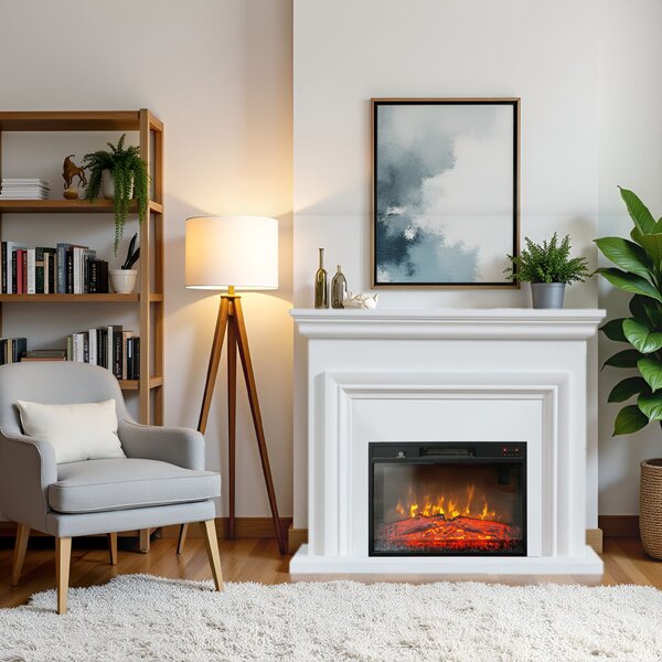 Free Standing Electric Fires ElectricSun SONIA White, with Sound Effect, 3 Colour, with APP, W120xH102cm