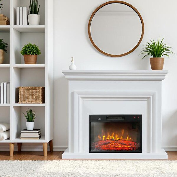 Free Standing Electric Fires ElectricSun SONIA White, with Sound Effect, 3 Colour, with APP, W120xH102cm