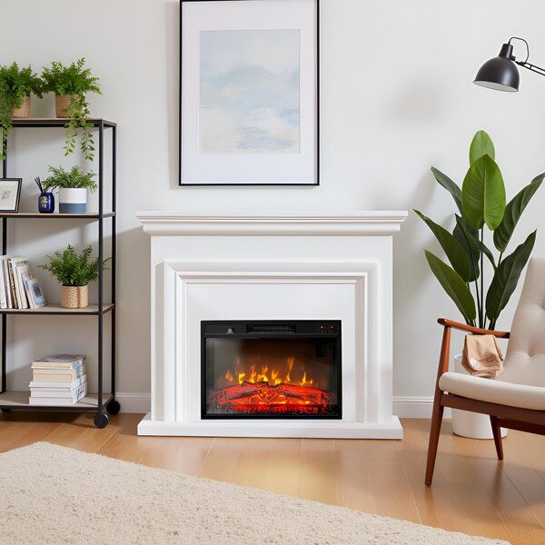 Free Standing Electric Fires ElectricSun SONIA White, with Sound Effect, 3 Colour, with APP, W120xH102cm