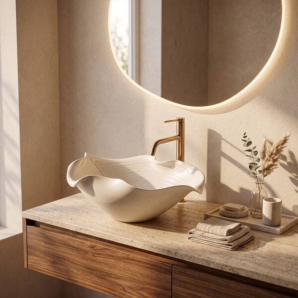 Ceramic Countertop Basin REA HM-02 Handmade ART