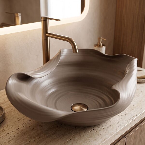 Ceramic Countertop Basin REA HM-66TB Handmade ART