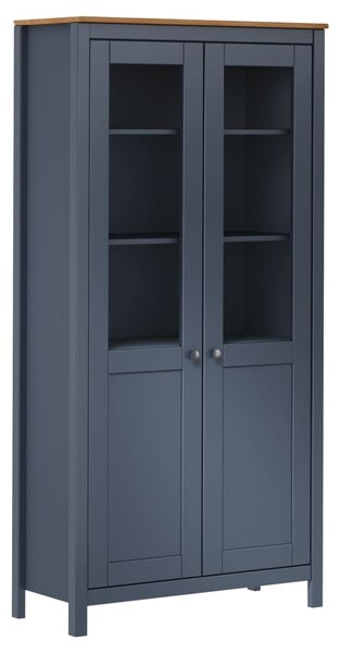 Highboard Hill Grey 85x37x170.5 cm Solid Pine Wood