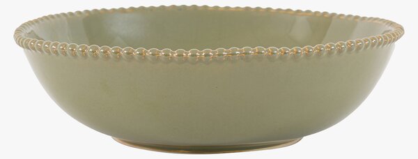 Farmhouse Beaded Pasta Bowl in Olive, Set of 4