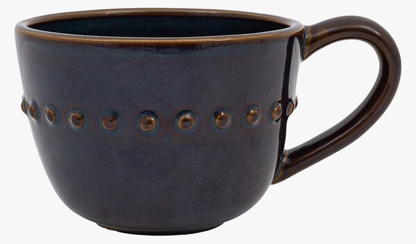 Brewer Beaded Mug in Navy Blue, Set of 4