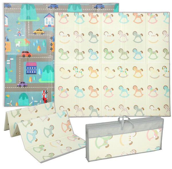 AIYAPLAY Foldable Double-Sided Baby Play Mat, for Toddlers, Bedrooms, Nurseries, Playrooms