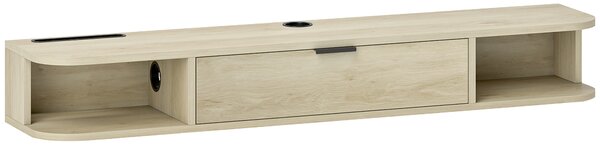 HOMCOM 120 cm Floating TV Unit for TVs up to 50 Inch - Natural