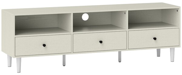 HOMCOM Multi-Storage Minimal TV Stand - White