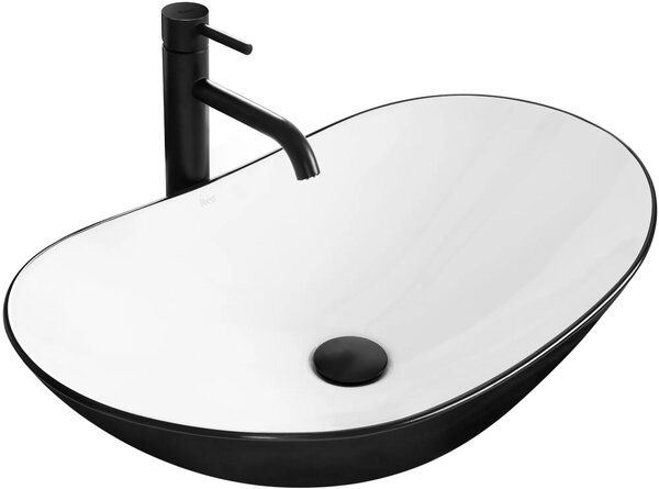 Countertop Basin Rea Royal Black White
