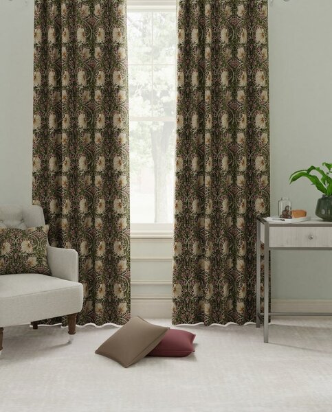 Morris & Co Pimpernel Ready Made Curtains Aubergine