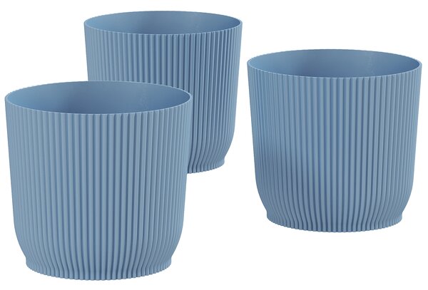 Outsunny Set of Three Ф22cm Planters - Blue