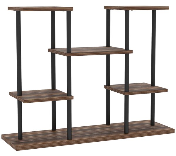 Outsunny Four-Tier Wooden Shelf Plant Stand