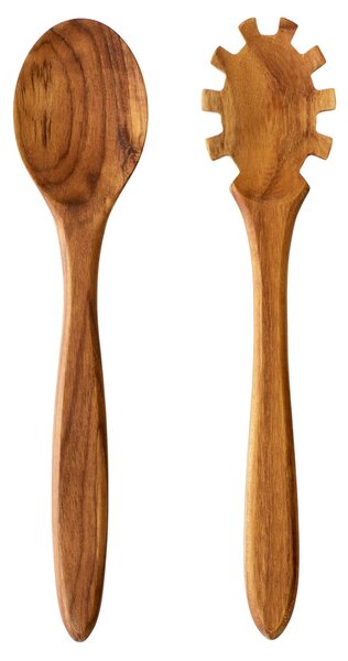 Aida Raw salad cutlery 2 pieces teak brown