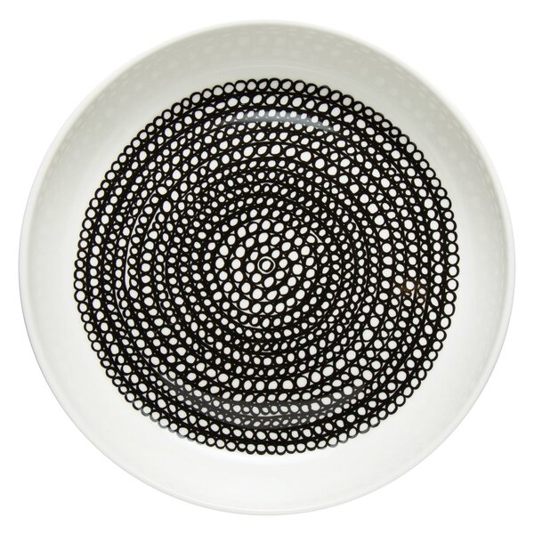 Marimekko Räsymatto plate Ø20.5 cm white-black