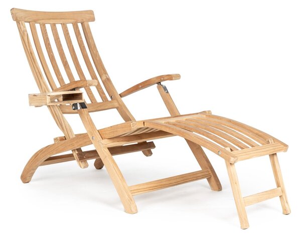 Stockamöllan Lobby deck chair teak Incl. tray and rain cover