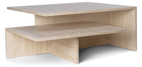 Ferm LIVING Distinct Grande Duo coffee table 133x70x35 cm Travertine