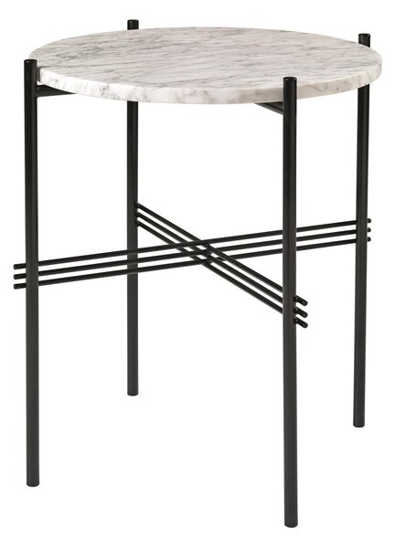 Gubi Ts table black legs O 40 Cm black marble