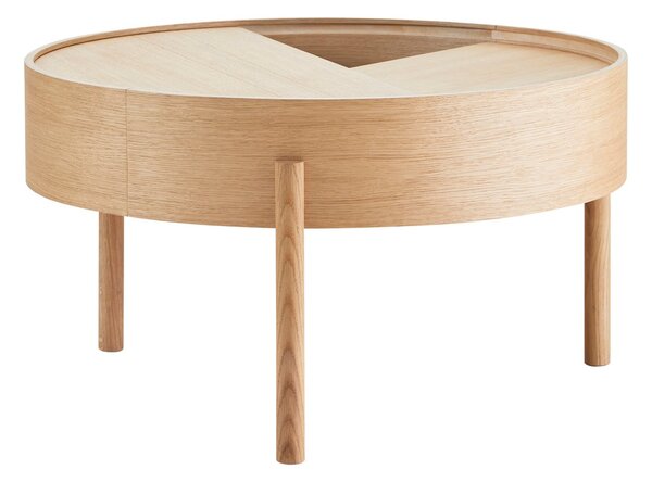 Woud Arc coffee tableØ66 cm White pigmented oak