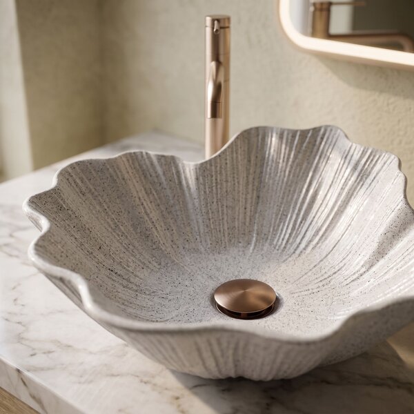 Countertop Basin Rea Flower Grey