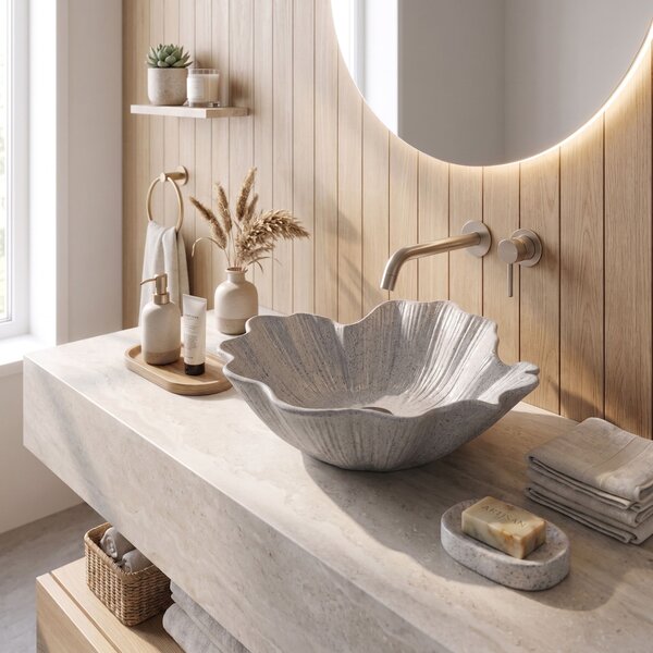 Countertop Basin Rea Flower Grey