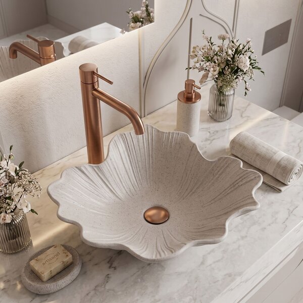 Countertop Basin Rea Flower Grey