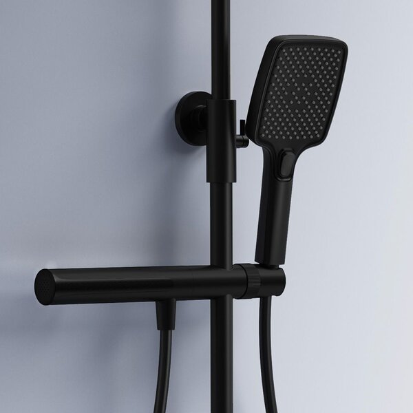 Shower set with thermostat REA Pedro Black