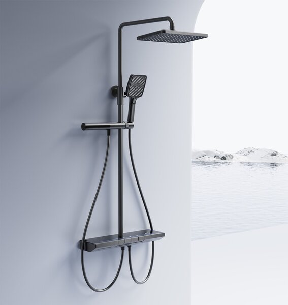 Shower set with thermostat REA Pedro Titanium