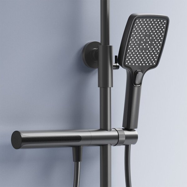 Shower set with thermostat REA Pedro Titanium