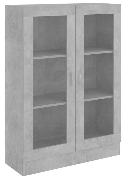 Vitrine Cabinet Concrete Grey 82.5x30.5x115 cm Engineered Wood