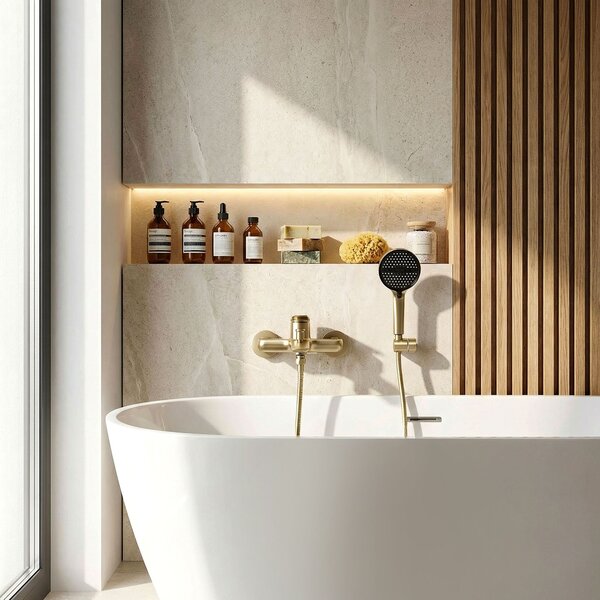 Bathtub faucet PREMIUM REA Vision Brush Gold