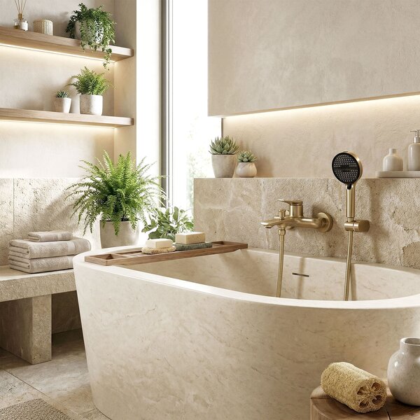 Bathtub faucet PREMIUM REA Vision Brush Gold