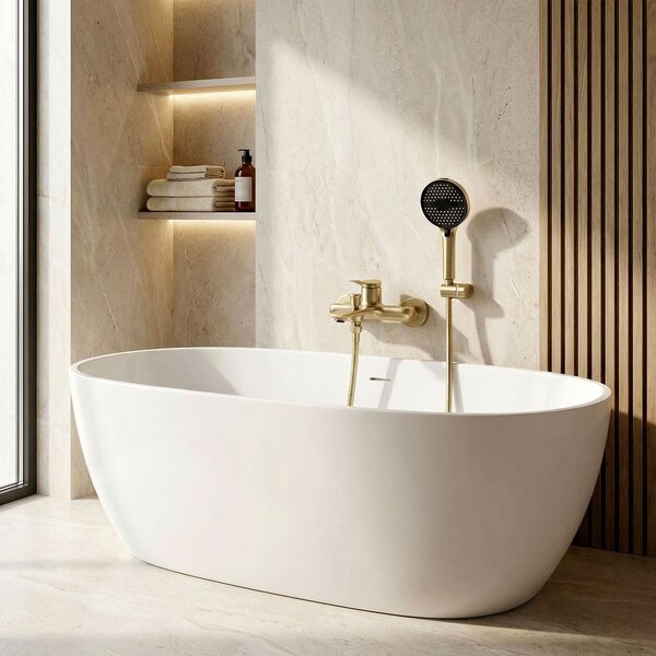 Bathtub faucet PREMIUM REA Vision Brush Gold